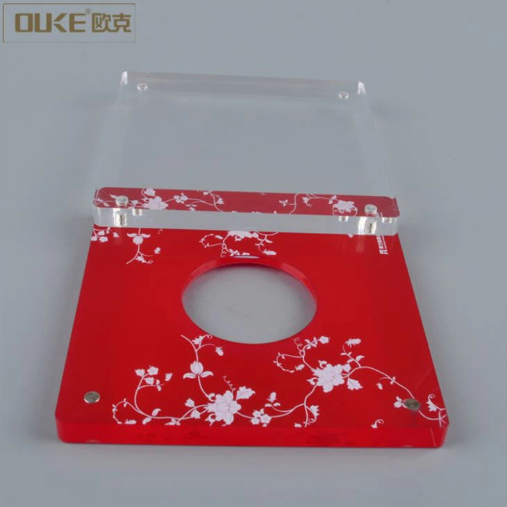 Manufacture red aquare Acrylic Coin Display Box