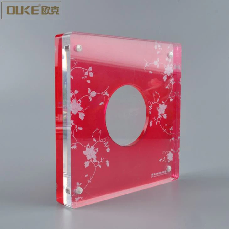 Manufacture red aquare Acrylic Coin Display Box